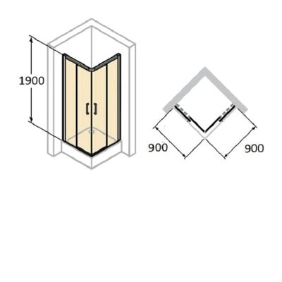 2-секционные двери Huppe X1 FLEX 140103.069.321